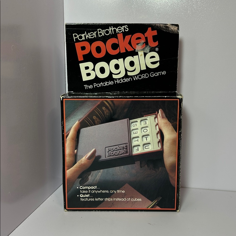 Vintage 1980 Pocket Boggle Parker Brothers Travel Word Game - 100% COMPLETE